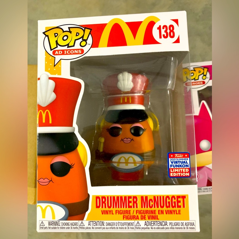 Vaulted 2021 Virtual Funkon Exclusive Drummer McNugget McDonalds Funko Pop